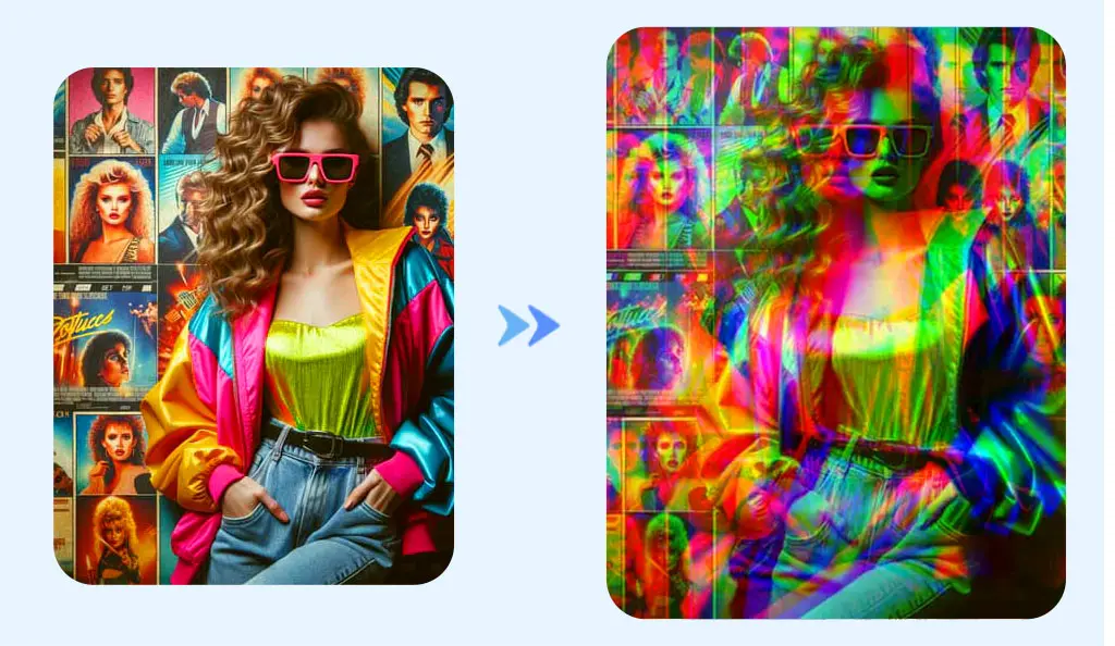 Add Color-shift Glitch Effect to the image