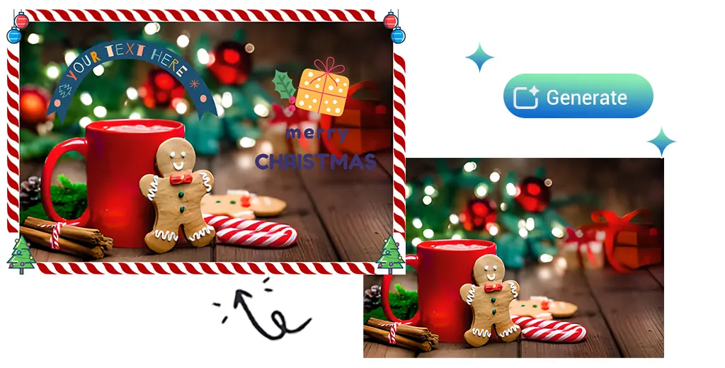 Add text, stickers, frames to images