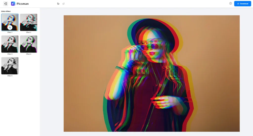 Using Picsman for a Glitch Effect