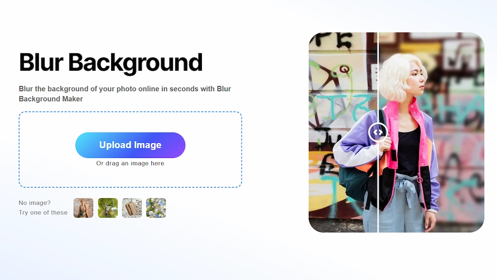 Use Picsman to blur background