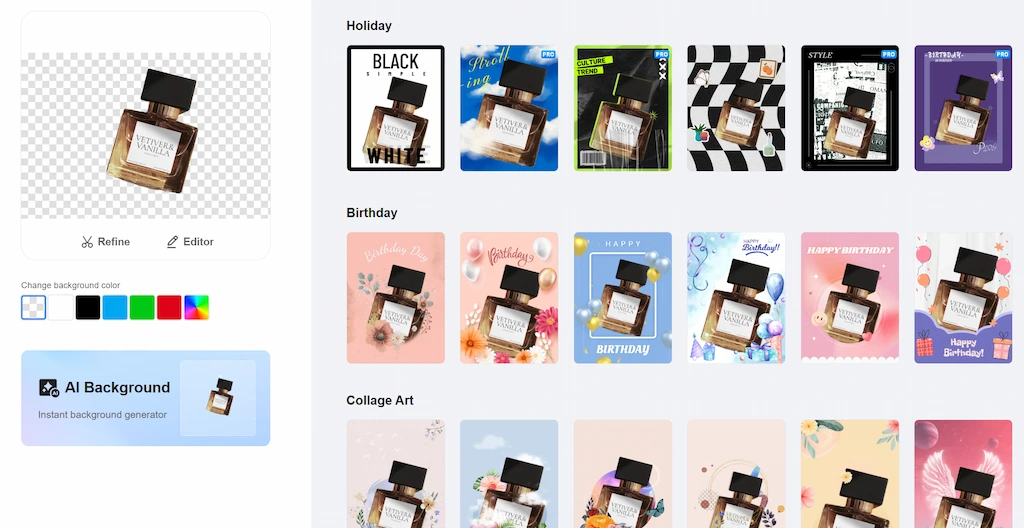 Picsman's background templates