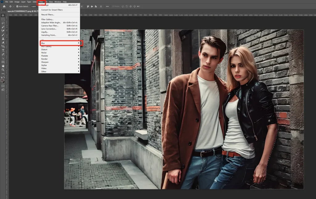 Photoshop's Select Tool to inverse