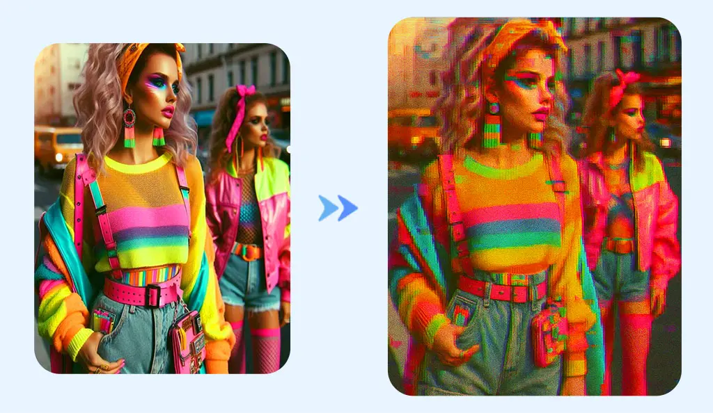 Add Pixelated Glitch Effect to the image