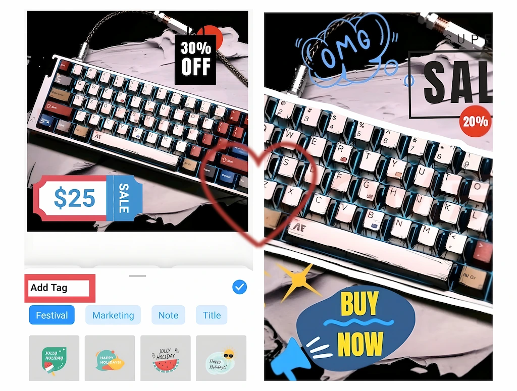 Add marketing-related stickers