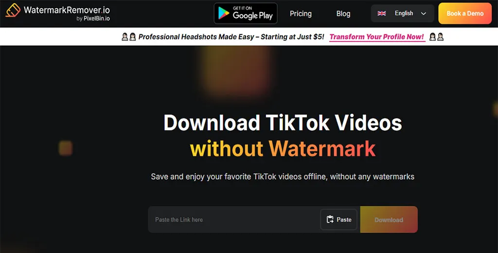 Watermark Remover.io – Remove TikTok Watermark Free