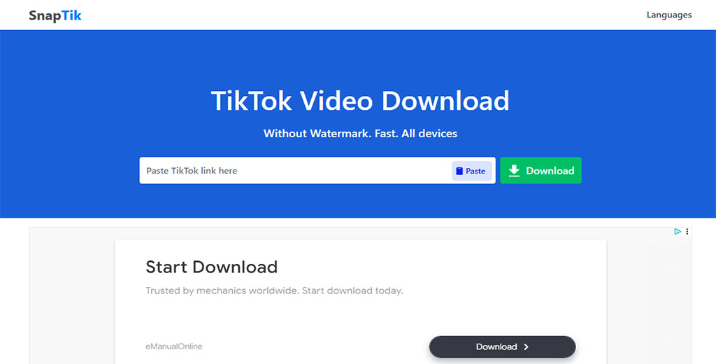 SnapTik – Download TikTok Videos Without Watermark