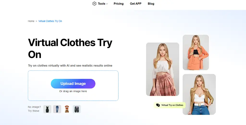 Click to Picsman AI Virtual Clothes Try-On.