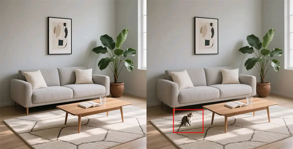 AI Replace can add new elements.