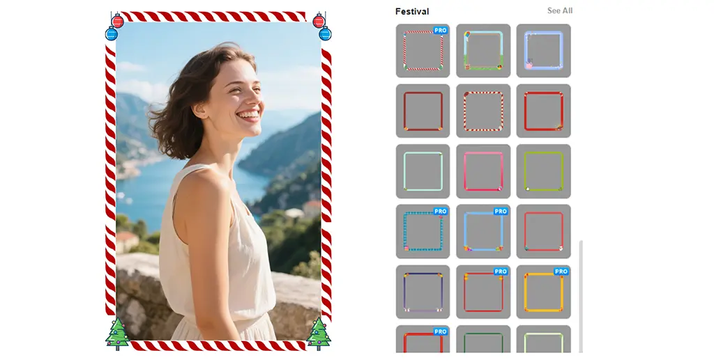 Festival frames for adding a personal touch to your celebrations.