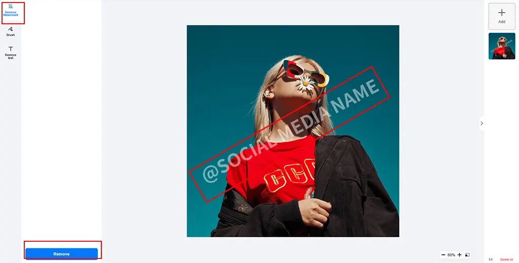 Steps to remove watermarks.