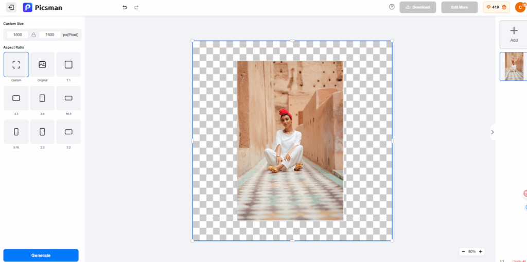resize and generate pic