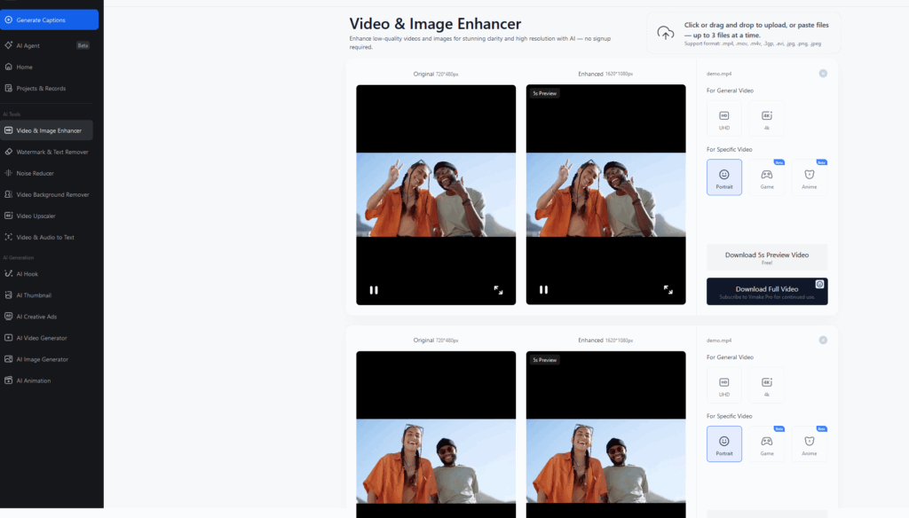 Vmanke user Interface
